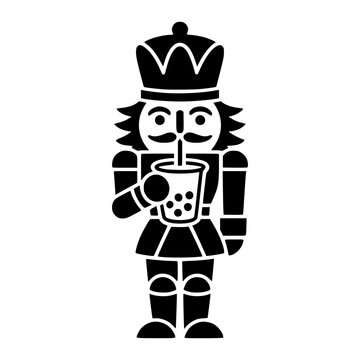 Nutcracker Drinking Boba Tea