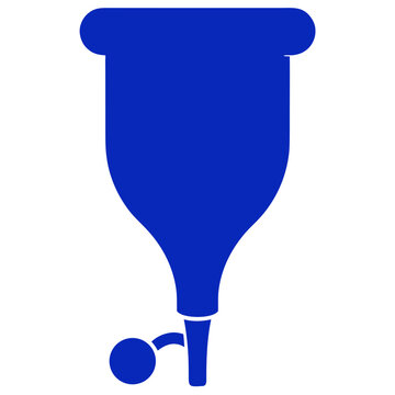 Separatory funnel icon for liquid extraction and chemistry laboratory