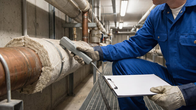 Domestic hot water pipe thermal control inspection