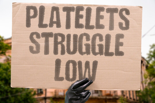 "Platelets Struggle Low" Describe thrombocytopenia and its management. PLATELETS. LOW. BLEEDING. RISK. TRANSFUSION.