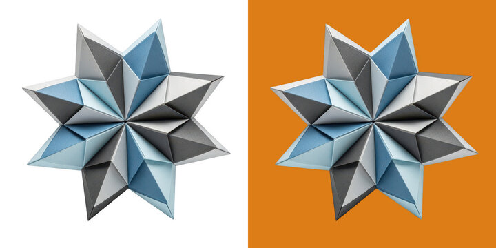 Origami star paper craft geometric shape decoration