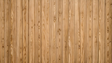 Fototapeta premium Light beige vertical pine wood planks knots texture background