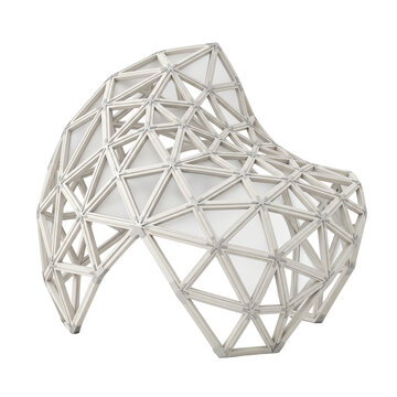 Abstract Geometric Triangular Lattice Structure 3D Render BACKGROUND