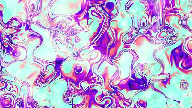Iridescent ripples seamless loop. Abstract background. Grainy gradient texture. Digital animation.