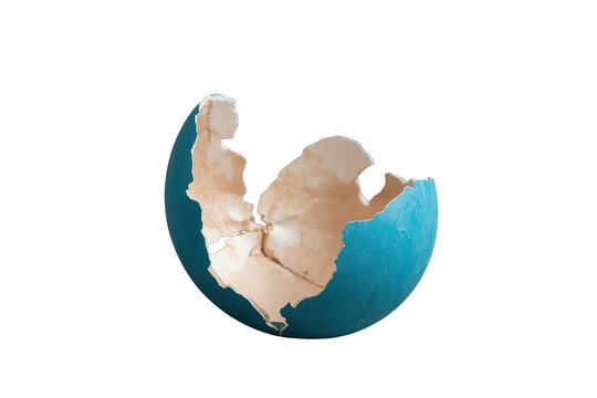 Small broken turquoise eggshell half
