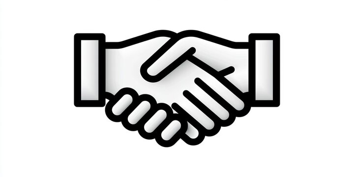 Collaborative Handshake Symbol of Partnership and Trust.