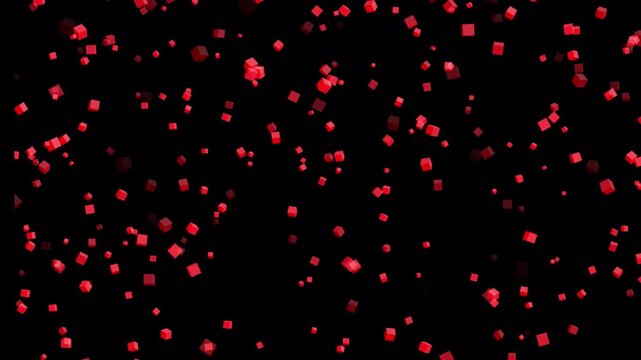 Abstract Floating Cube Background with Glowing 3D Geometric Blocks | Modern 4K Motion Graphics Loop