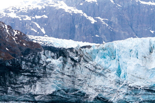 Striations in the Margerie Glacier, Glacier Bay National Park, Alaska