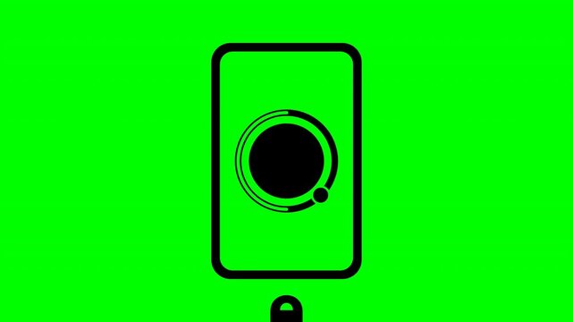Swipe arc gesture icon on mobile screen for UI tutorial