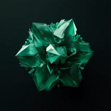 Word Stunning Green Crystal Formation Abstract