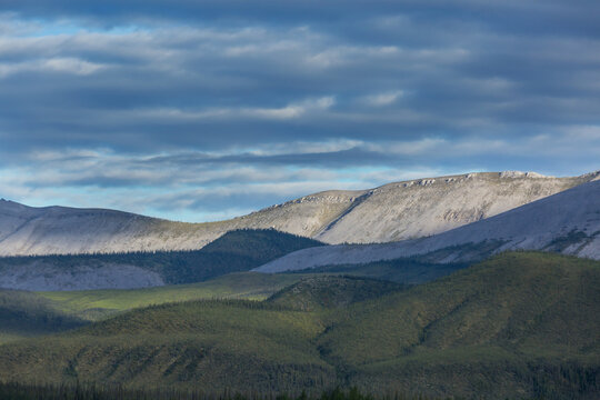 Mountains in tundra