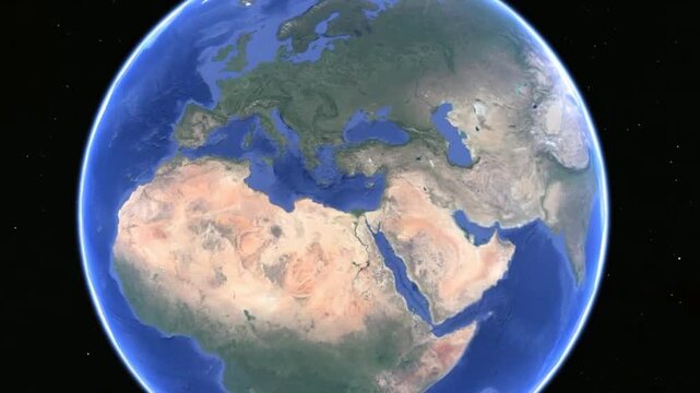Video of planet Earth rotating in space.
Iran on geographical world map.