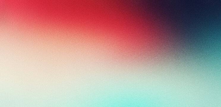 Grainy gradient background teal orange red blue retro noise texture summer banner poster backdrop design