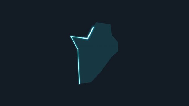 Burundi Highlighted on World Map with Glowing Zoom Animation