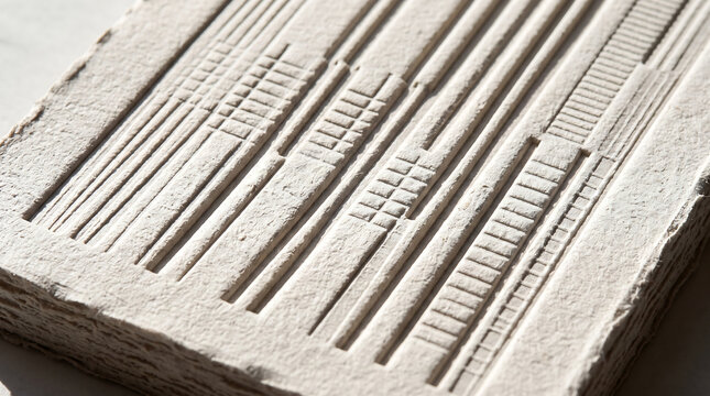 Technical Pattern Etched on Sustainable Paper Board