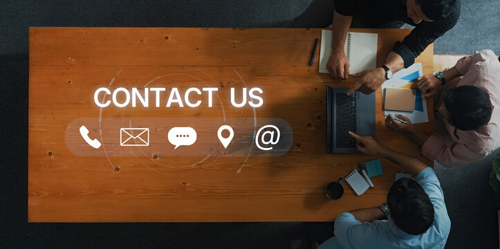 A set of communication methods for customer service. Includes contact information for phone, email, chat, and physical address for user support and inquiries. Fermion