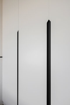 White wardrobe doors with integrated handles