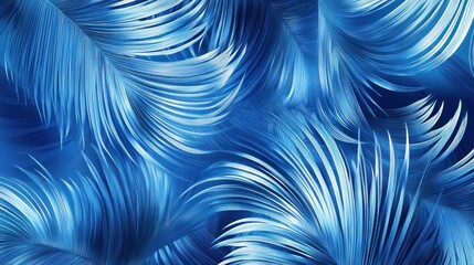 Obraz premium Abstract blue and white feather pattern.
