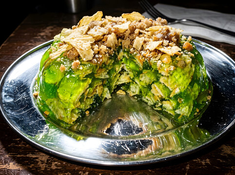 Hyperrealistic bizarre sensory fusion dessert