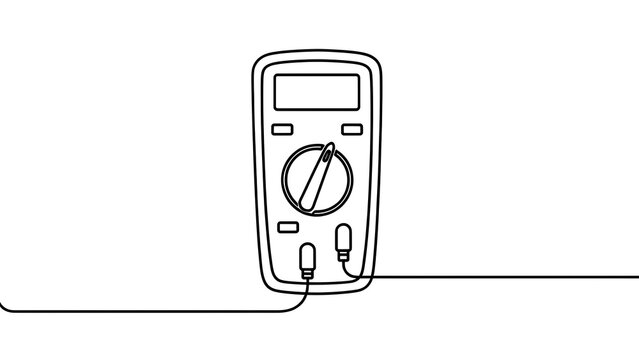Digital multimeter illustration on white background.