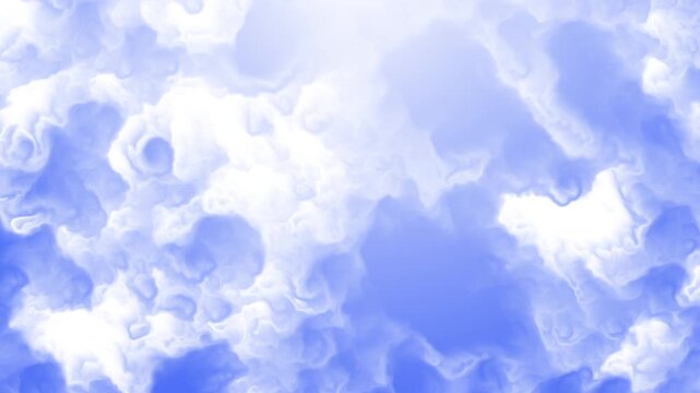 Abstract blue and white cloud smoke texture background, soft watercolor marble effect with fluffy sky atmosphere, modern digital artistic backdrop