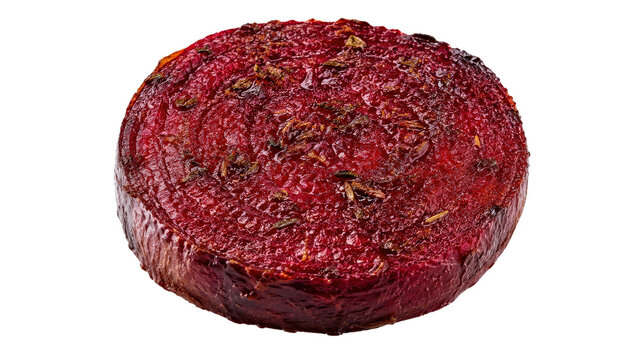 Beetroot Slice Roasted with Herbs on Transparent Background