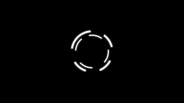 HUD element - Target, futuristic loading pending screen, loopable parts, alpha mask included stock video