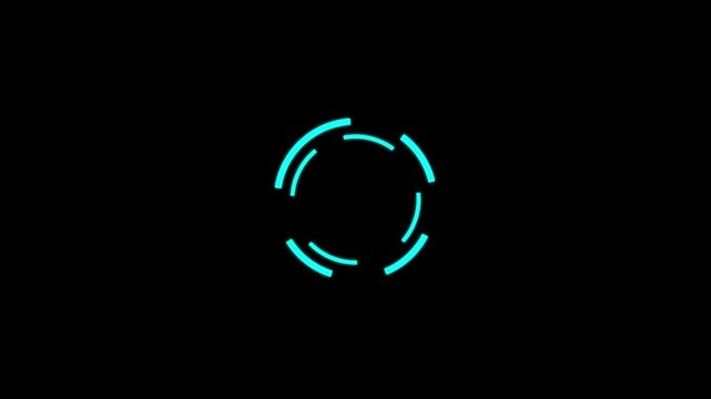 HUD element - Target, futuristic loading pending screen, loopable parts, alpha mask included stock video