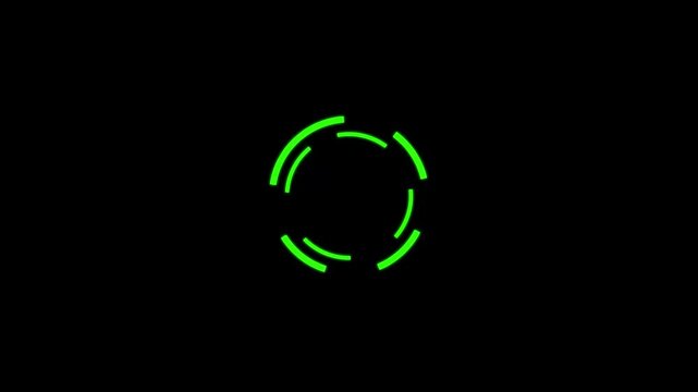 HUD element - Target, futuristic loading pending screen, loopable parts, alpha mask included stock video