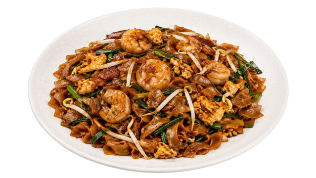 Char Kway Teow Stir Fried Rice Noodles with Prawns