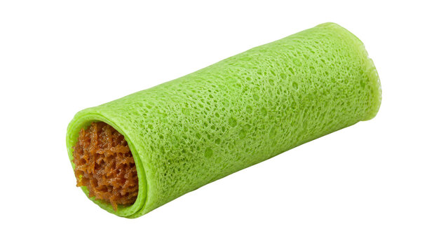 Dadar Gulung Green Coconut Pancake Isolated