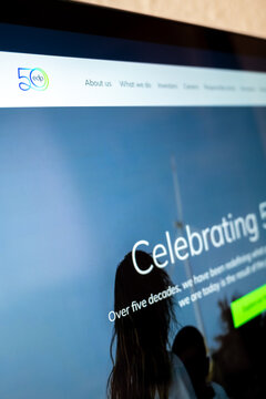 Mexico city, mexico, 03 03 2026, edp website showing 50th anniversary celebration screen