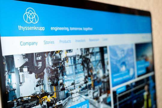 Mexico city, mexico, 03 03 2026, thyssenkrupp engineering company website displaying industrial content