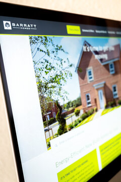 Mexico city, mexico, 03 03 2026, barratt homes website displaying new house properties on screen