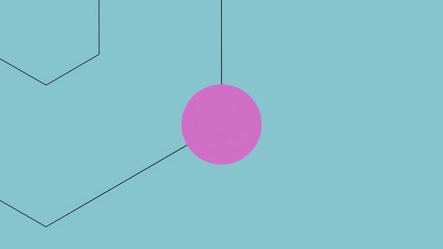メタボール中心六色変化ループ動画