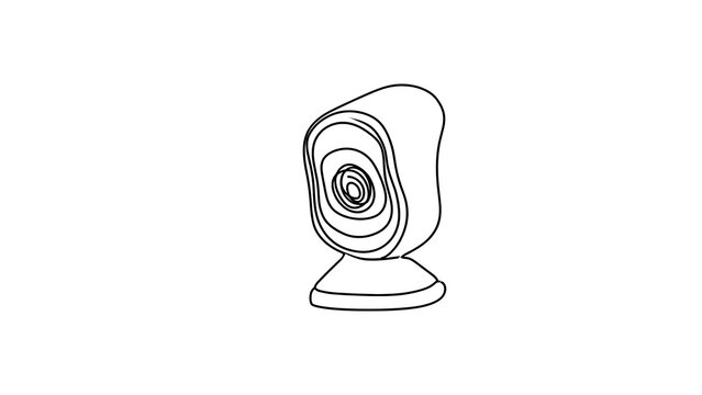 Security camera icon on white background.