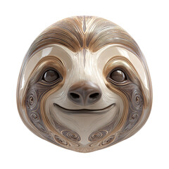 Fototapeta premium Close-Up of Smiling Sloth Face with Unique Expression.