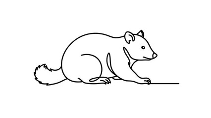 Naklejka premium Cute quokka illustration on white background.