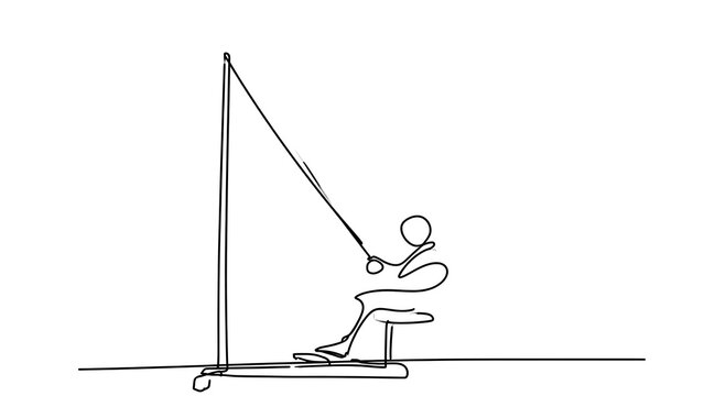 Person swinging on rope white background.
