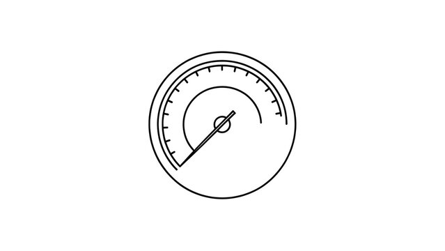Analog pressure gauge on white background.