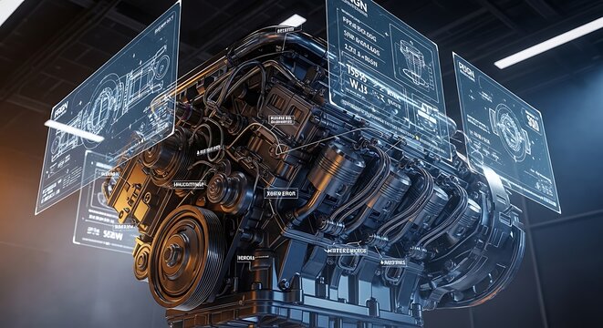 Modern internal combustion engine with digital diagnostic interface