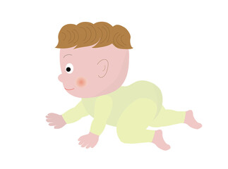 かわいい赤ちゃんのイラスト素材。