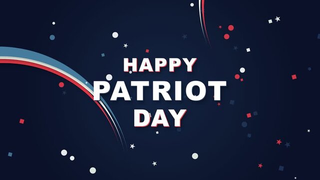Happy Patriot Day September 11 Commemoration with Red White and Blue Elements