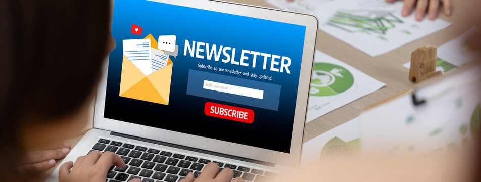 newsletter signup page on computer for customer to subscribe brisk newsletter update information to subscriber