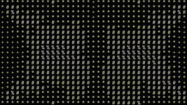 Digital cross symbol grid pattern