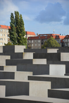 BERLIN GERMANY,  The Memorial to the Murdered Jews of Europe (commonly known as the Holocaust Memorial) is Germany's central monument dedicated to the memory of the six million Jewish victims