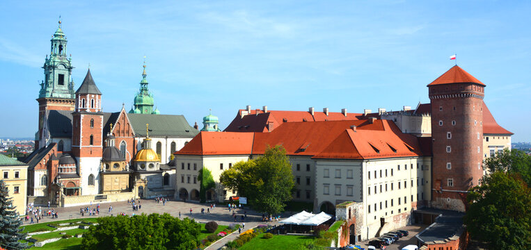 KRAKOW POLAND: Wawel Castle is a castle residency located in central Krakow, Poland. Built at the behest of King Casimir III the Great 