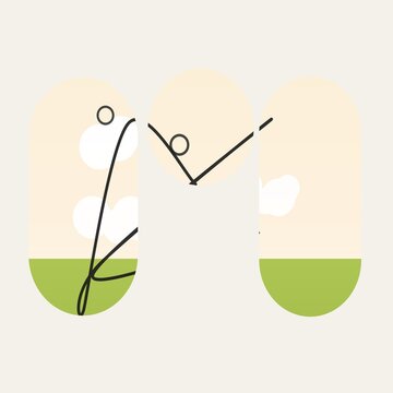 Simple physics pendulum and bowl illustration