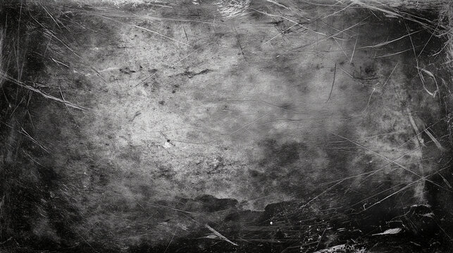 Dark grunge film texture background. Distressed vintage overlay with scratches and grain.