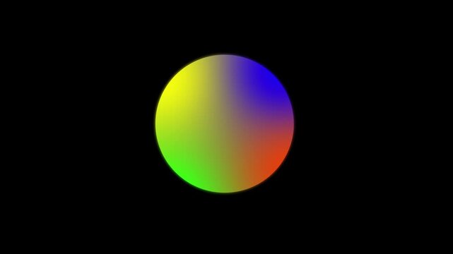 The appearance of a large circle with uneven edges on a black background